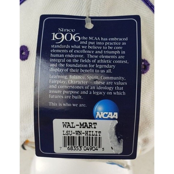 LSU TIGERS Adjustable Back Baseball Hat 3D Purple Yellow Fighting Tigers NWT - Picture 7 of 12